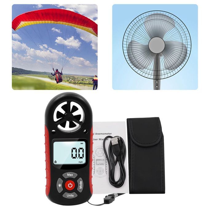 Handheld 8 In 1 Digital Anemometer For Measuring Wind Chill Index