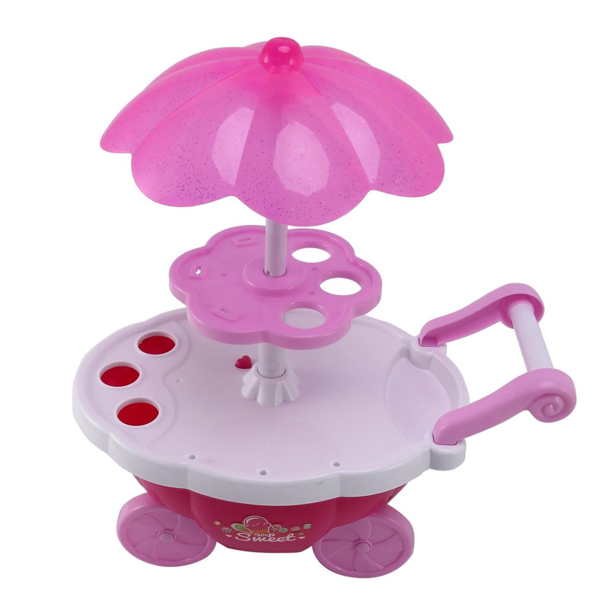 Simulation Small Carts Girl Mini Candy Cart Ice Cream Shop Supermarket Children 'S Toys Playing Home Pink