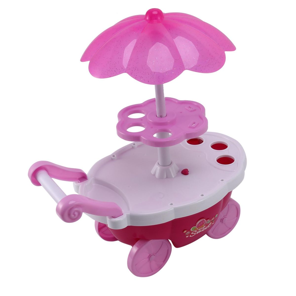 Simulation Small Carts Girl Mini Candy Cart Ice Cream Shop Supermarket Children 'S Toys Playing Home Pink