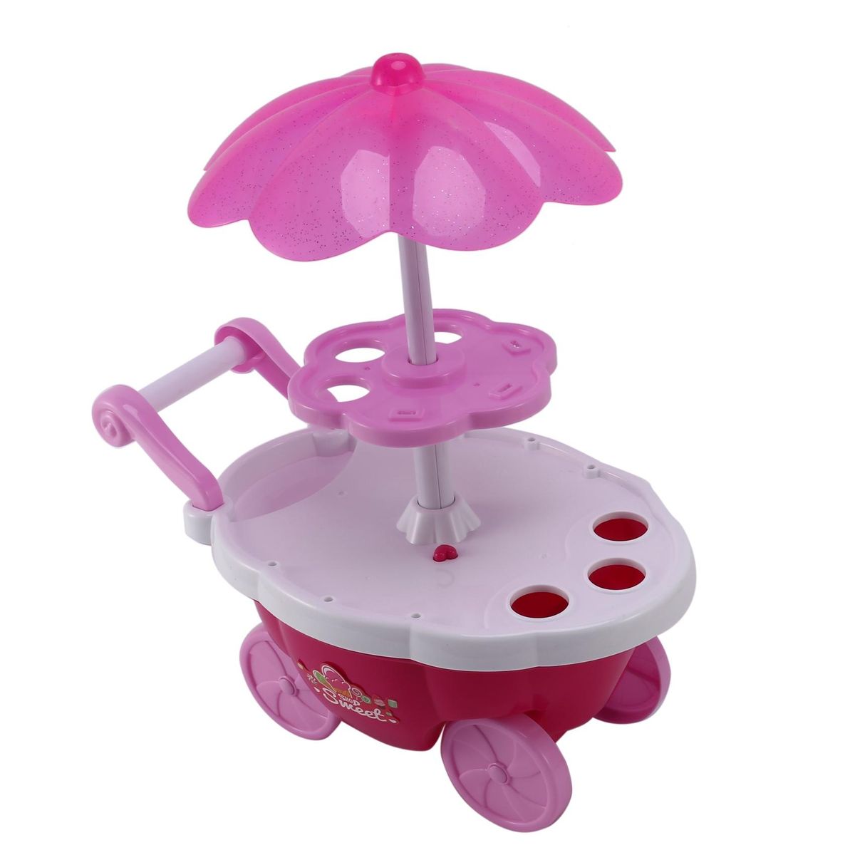Simulation Small Carts Girl Mini Candy Cart Ice Cream Shop Supermarket Children 'S Toys Playing Home Pink
