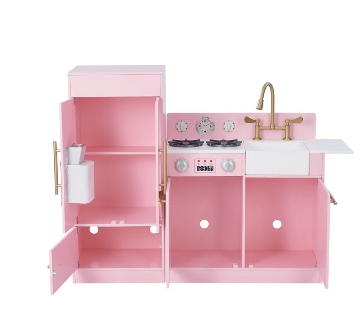 Teamson Kids - Little Chef Chelsea Modern Play Kitchen, Pink