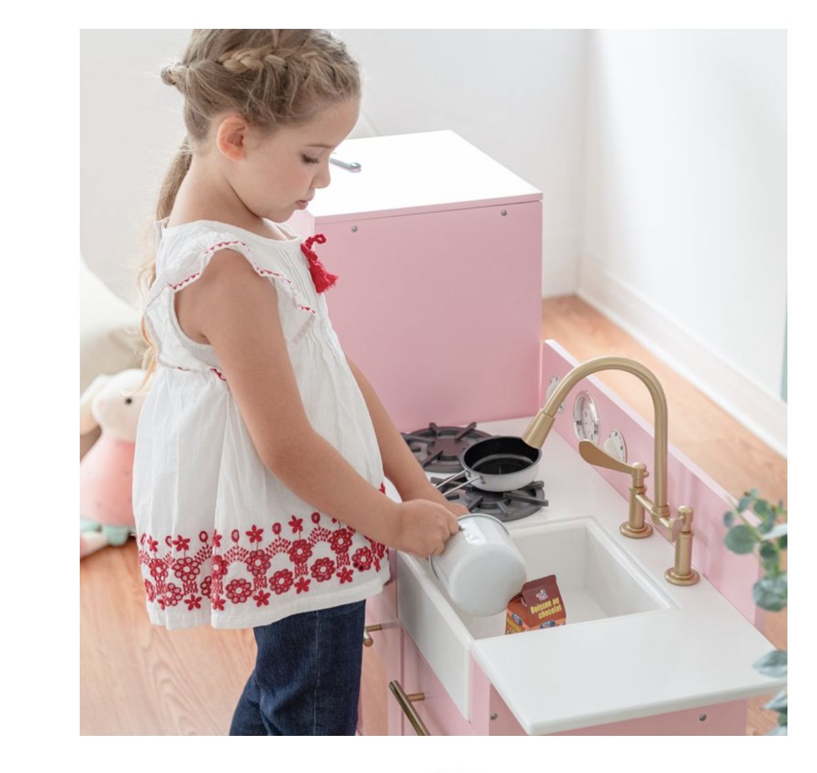 Teamson Kids - Little Chef Chelsea Modern Play Kitchen, Pink