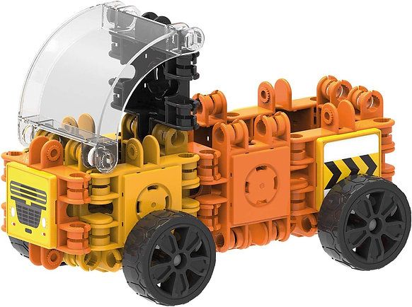 Mini Construction Set 30 Piece 4 In 1 Excavator, Yellow And