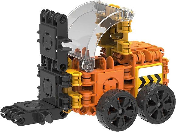 Mini Construction Set 30 Piece 4 In 1 Excavator, Yellow And