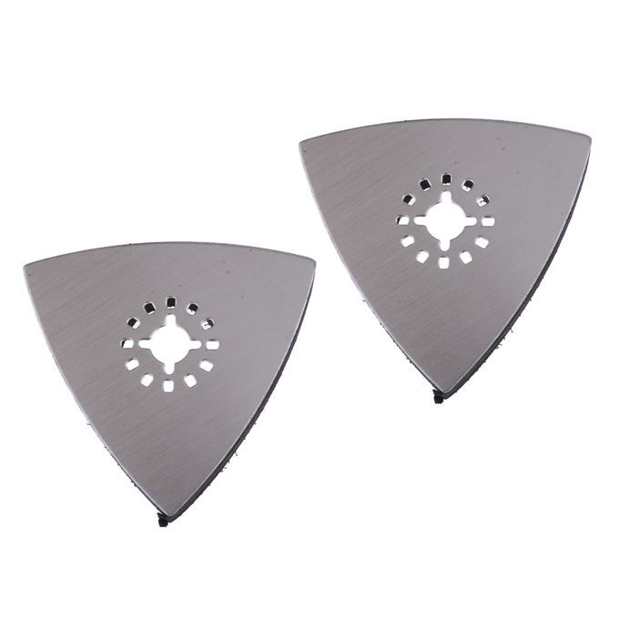 2Pcs 80mm Triangular  Sanding Pad Oscillating Multi Tool