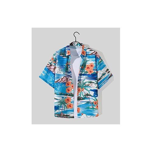 2-in-1 Beach Short Sleeve Shirt Short Pant Set(Set Of 2)