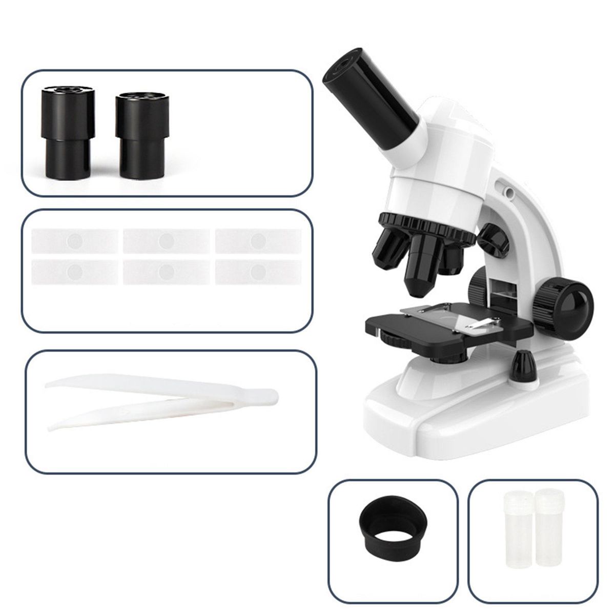 1600X Optical  10X-40X Compound White