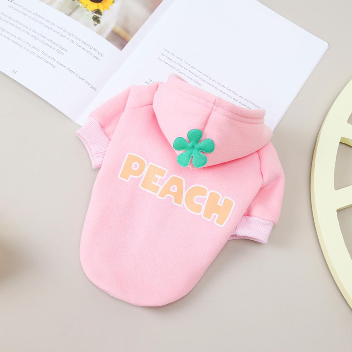 Pet Costume Fruit English Print Pet Vest Pink