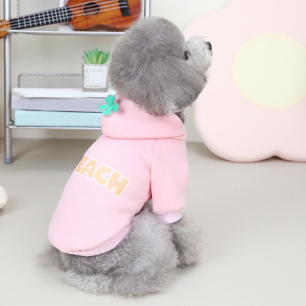 Pet Costume Fruit English Print Pet Vest Pink
