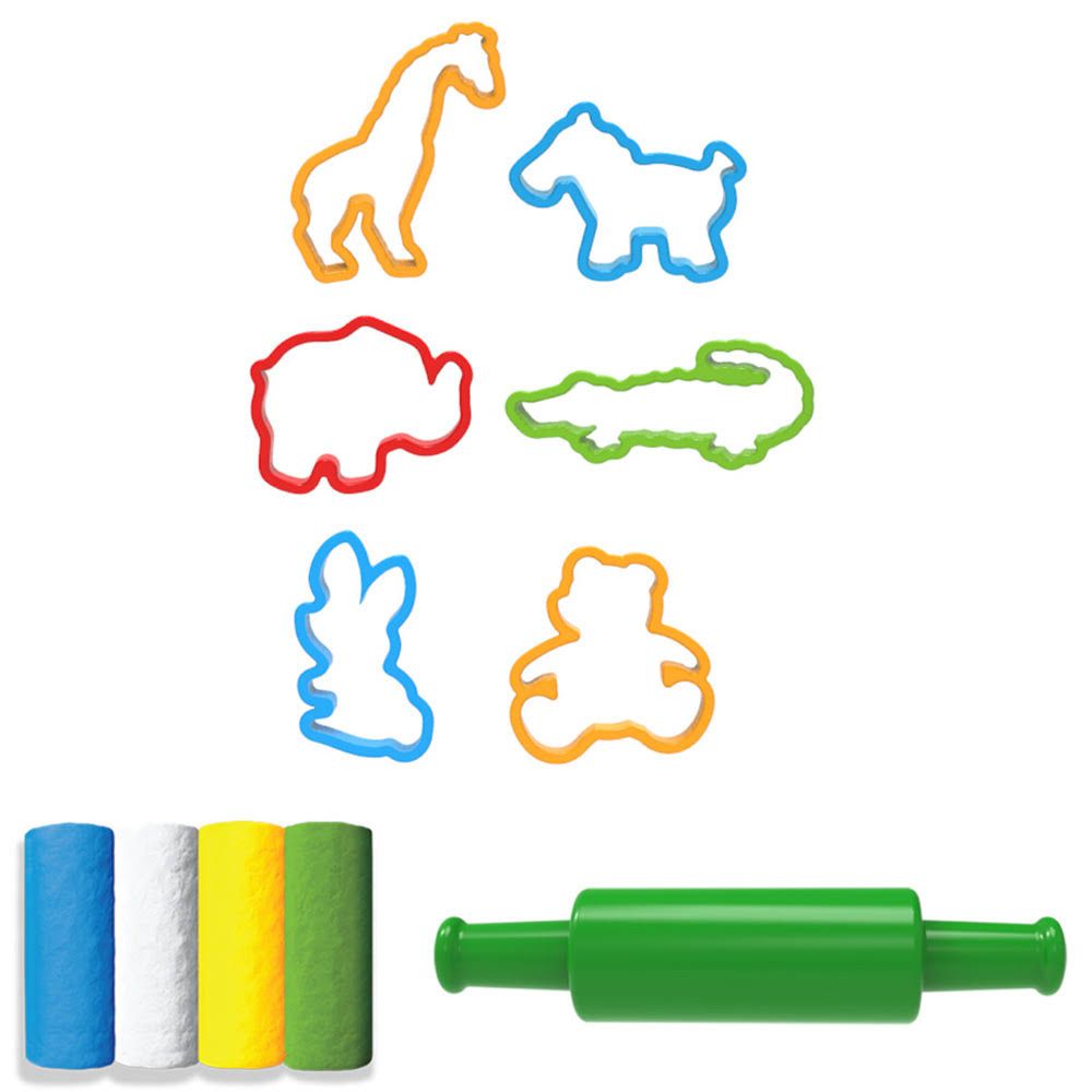 Art Craft Play Dough Animals Set - 4 Color Dough, 200gr
