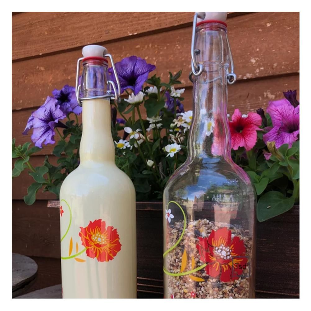Garden Flower Birds Feeding Bottle Waterproof Birds Food