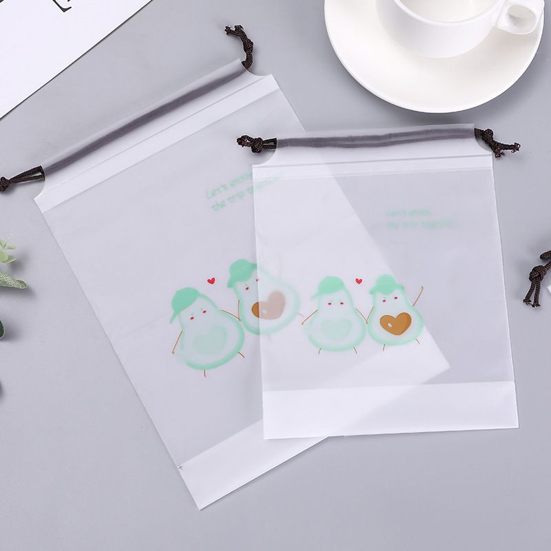 Cute Drawstring Swimming Storage Bags Matte Frosted Travel