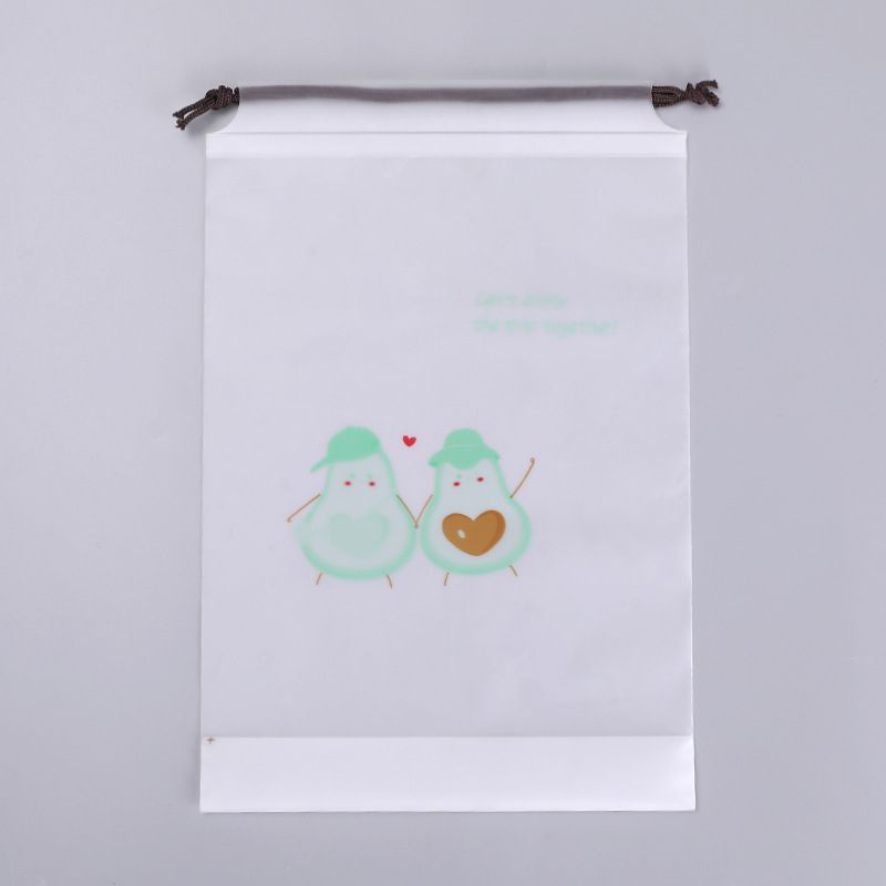 Cute Drawstring Swimming Storage Bags Matte Frosted Travel