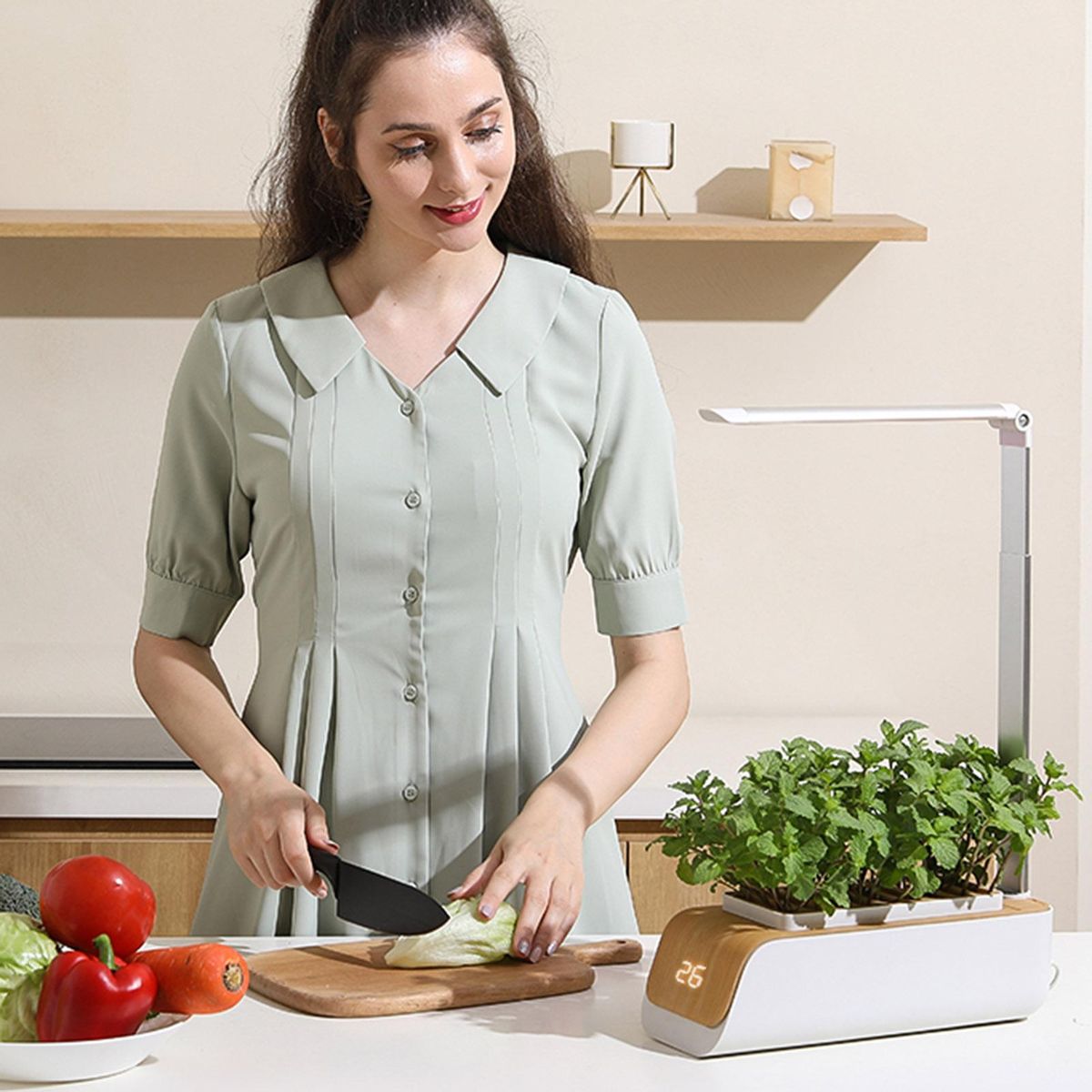 Hydroponics Growing System, Indoor Herb Garden Kit with Grow Light, Smart Garden for Home and Kitchen, Indoor Plant Growing System, Herb Grower Vegetable Gardening System