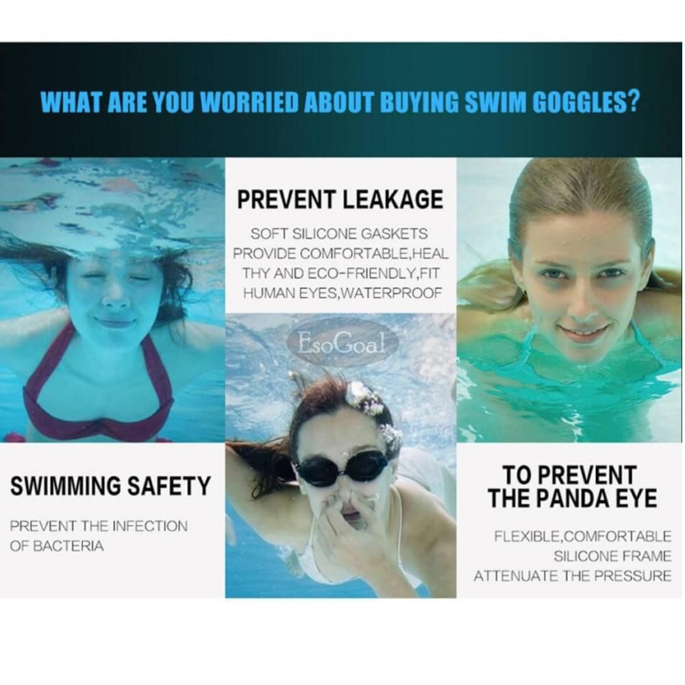 EsoGoal Swimming Goggl-es Anti Fog Waterproof Diving Glass