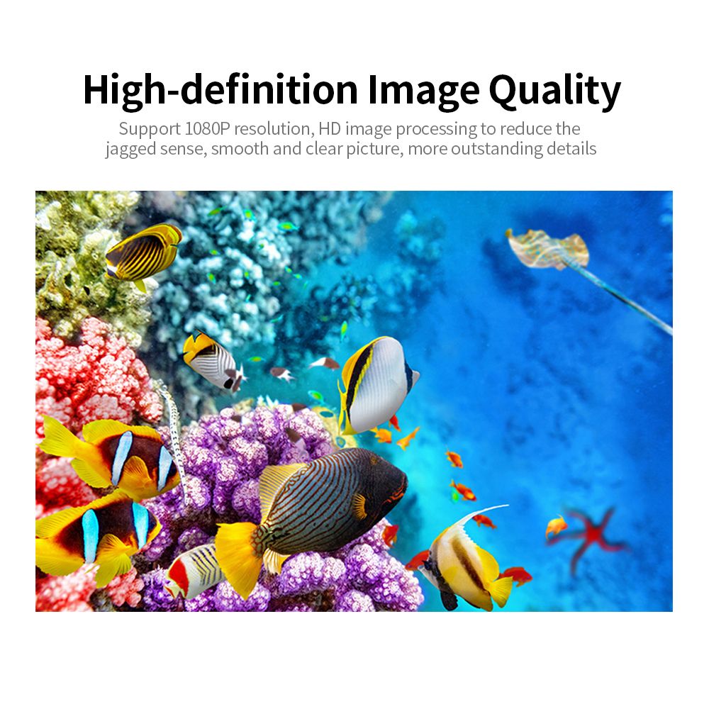W90 LED Projector Support 1080P With Remote Control Multiple