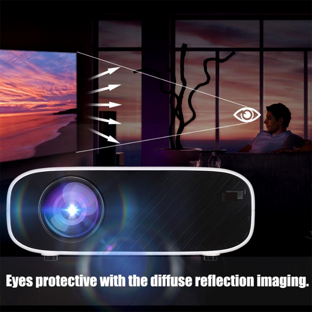 W90 LED Projector Support 1080P With Remote Control Multiple