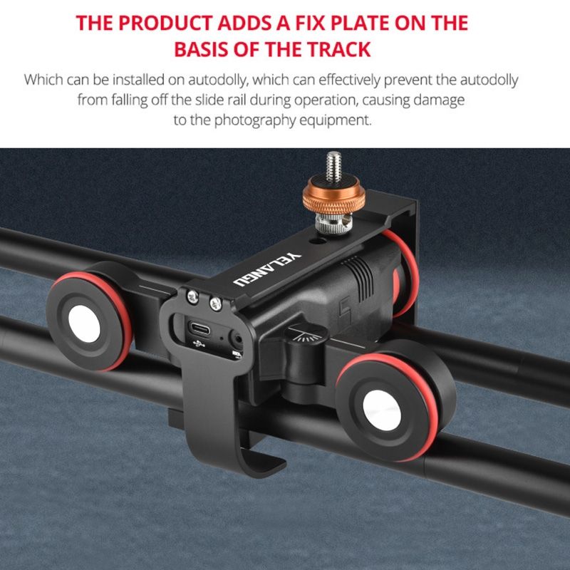 YELANGU 60cm Splicing Slide Rail Track + Dolly Car