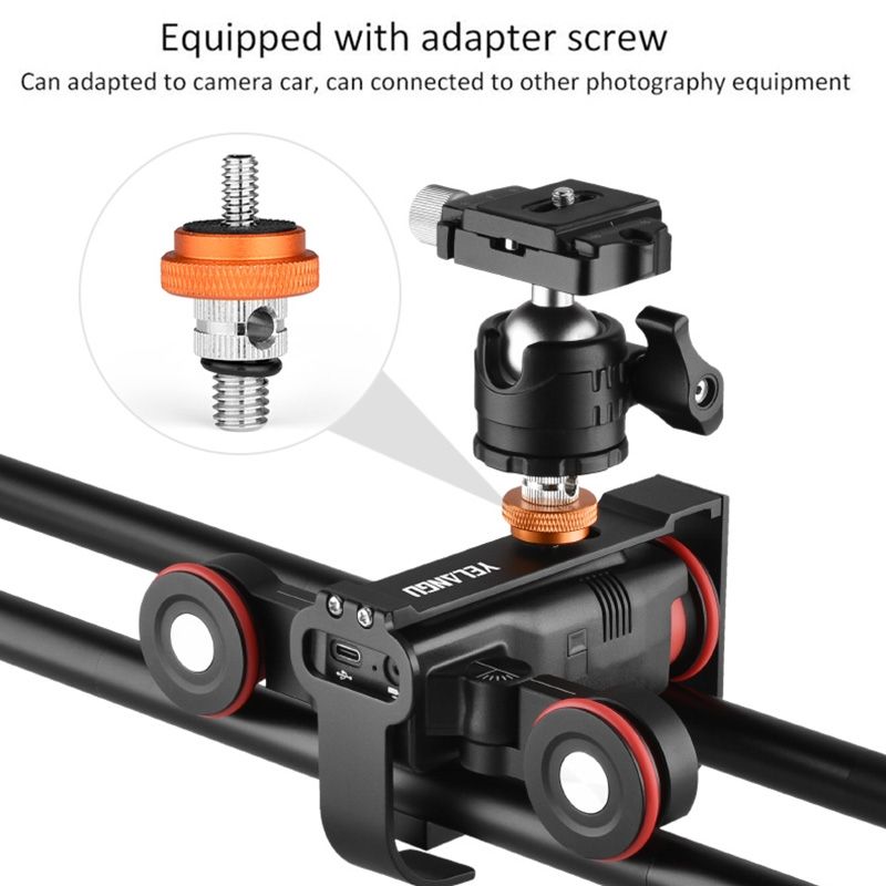 YELANGU 60cm Splicing Slide Rail Track + Dolly Car