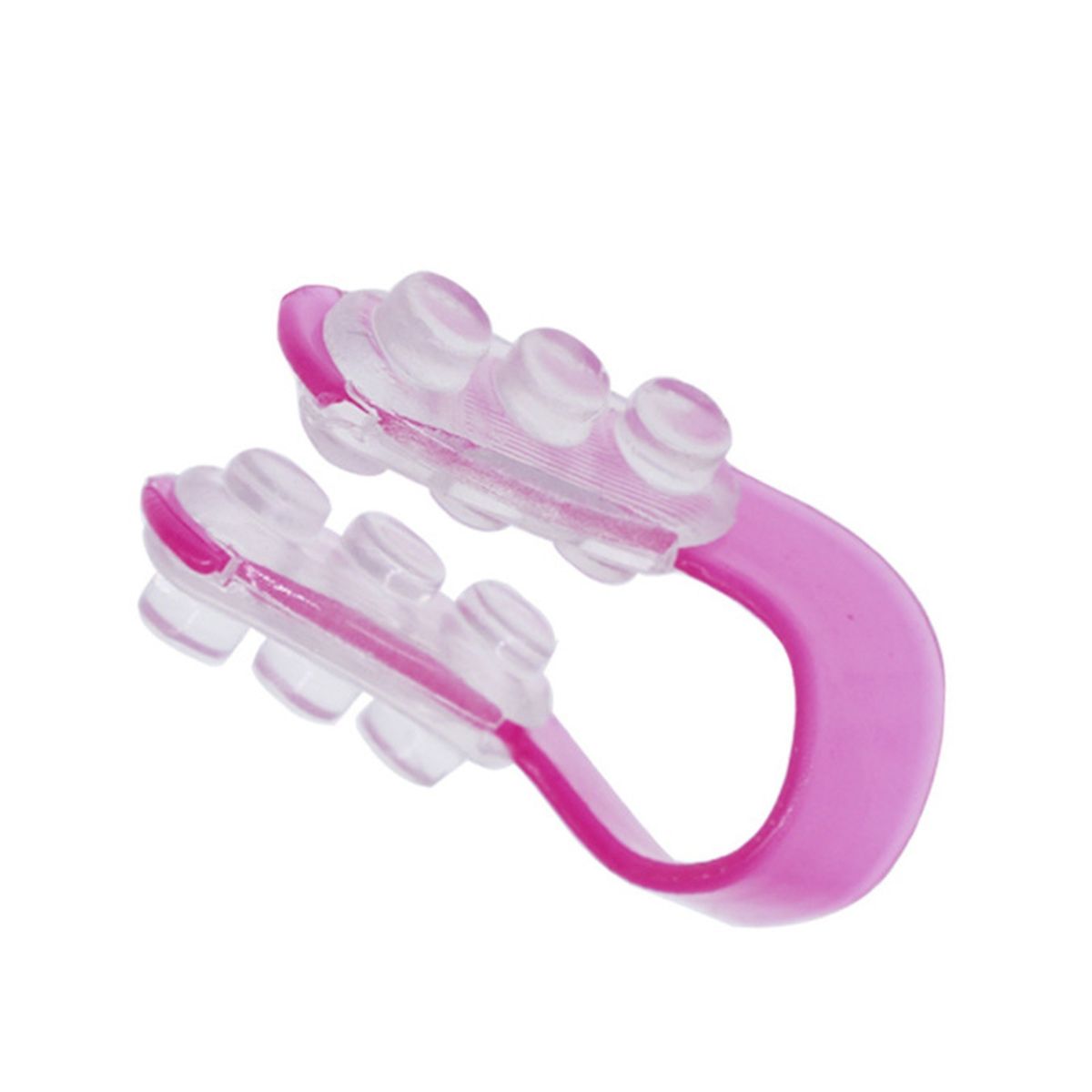 Pink U-shape Soft Silicone Nose Clip Portable Nose