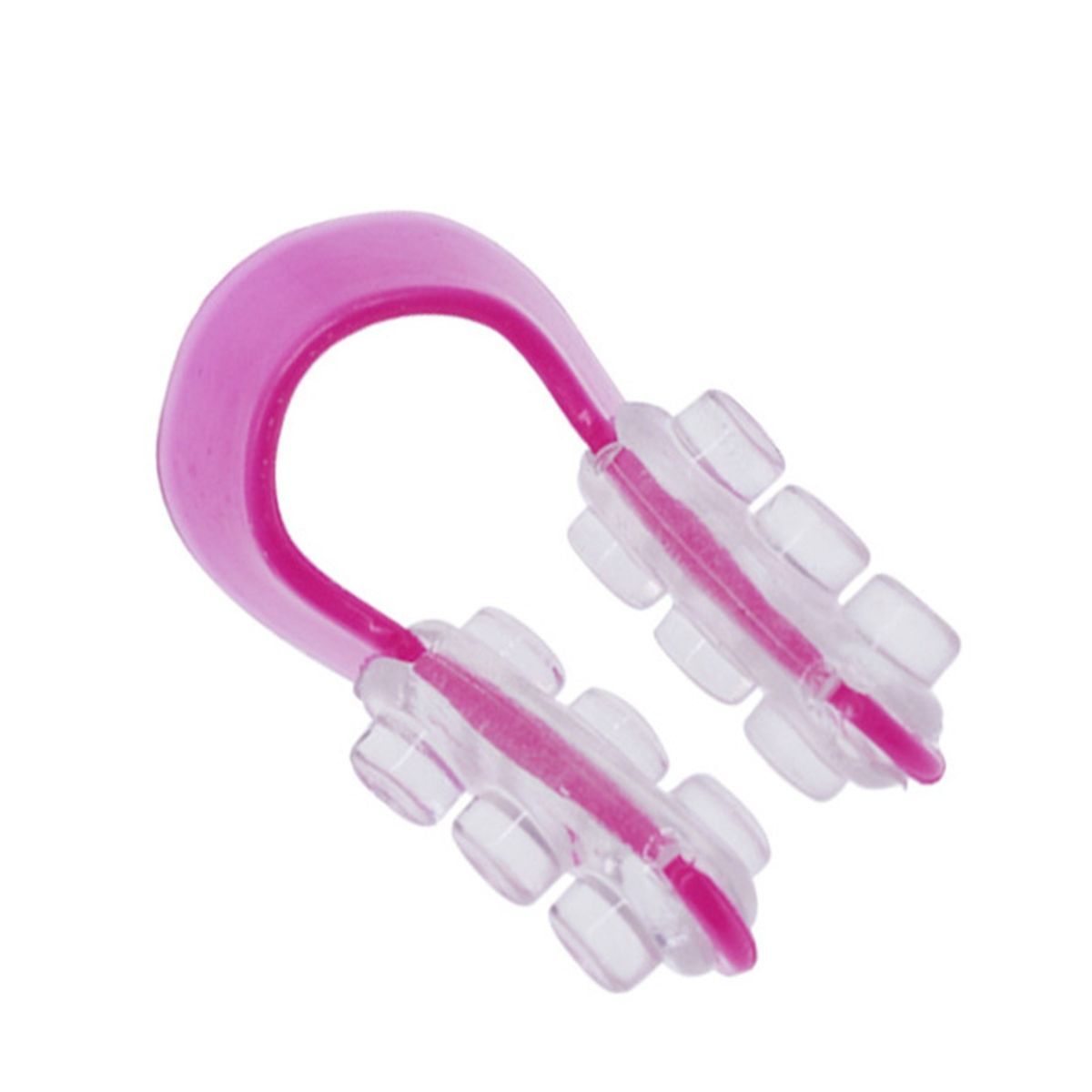 Pink U-shape Soft Silicone Nose Clip Portable Nose