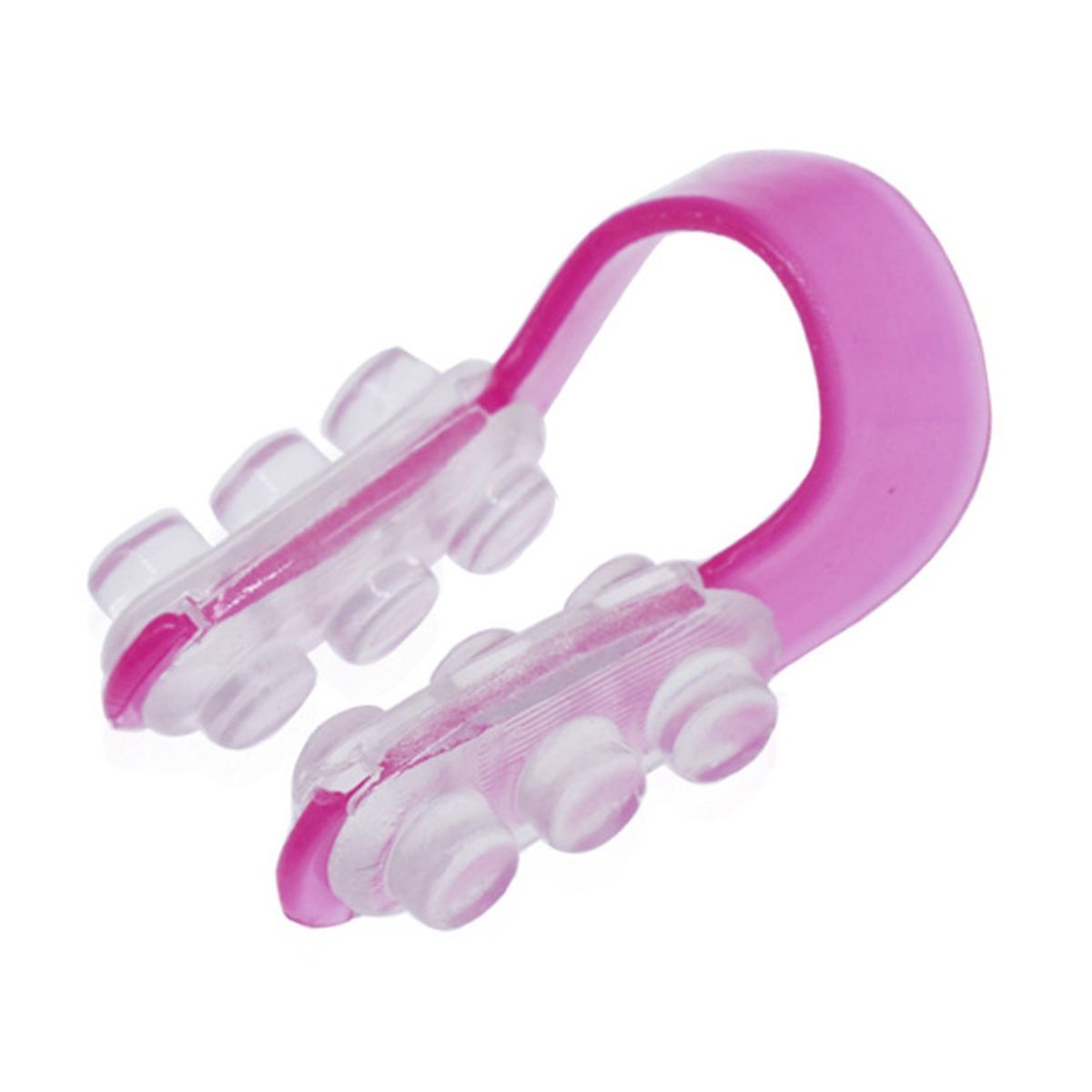 Pink U-shape Soft Silicone Nose Clip Portable Nose