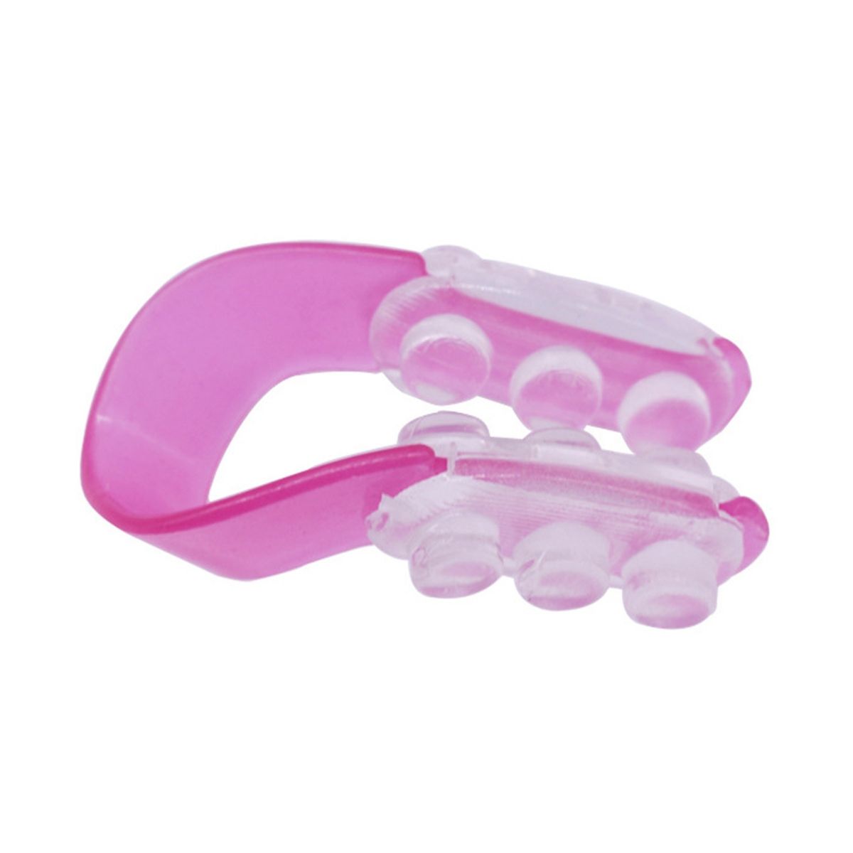 Pink U-shape Soft Silicone Nose Clip Portable Nose