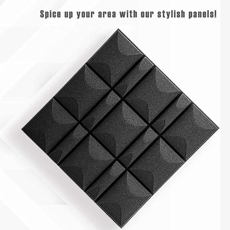 12 Pcs Acoustic Panels,Acoustic Foam Panels,Studio Wedge Til