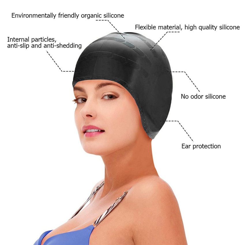 EsoGoal Ear Protection Swimming Cap Waterproof Silicone Hat