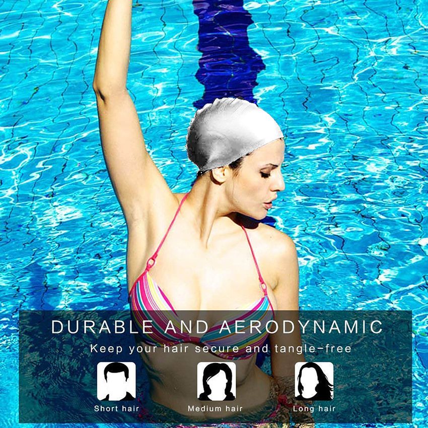 EsoGoal Ear Protection Swimming Cap Waterproof Silicone Hat