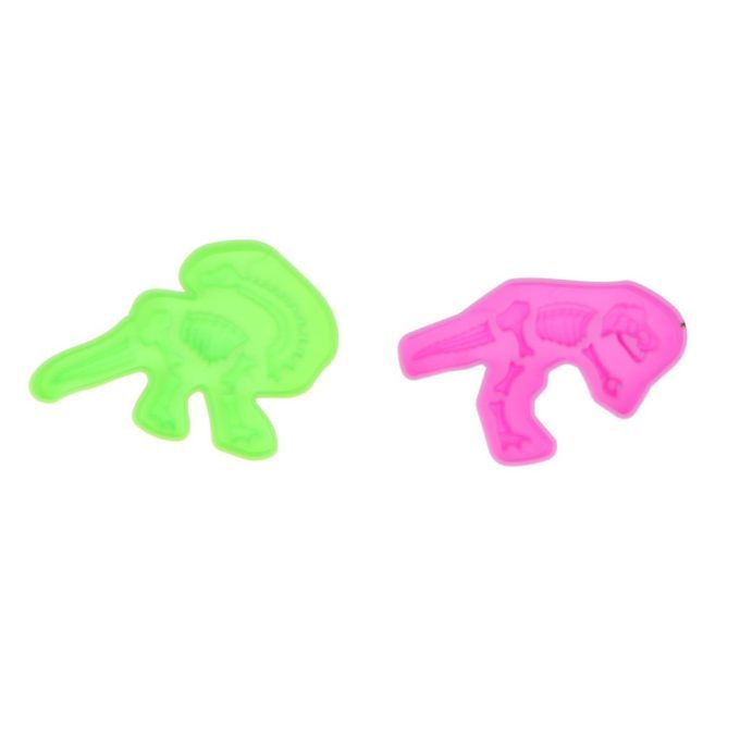 Set Of 4 Plastic Dinosaur Skeleton Sand Molds Beach Sand Box Kids Toy