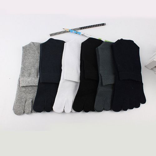 Men Cotton Sport Socks Five Finger Toe Socks (5 Pairs)