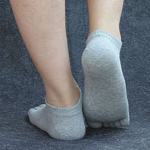 Men Cotton Sport Socks Five Finger Toe Socks (5 Pairs)