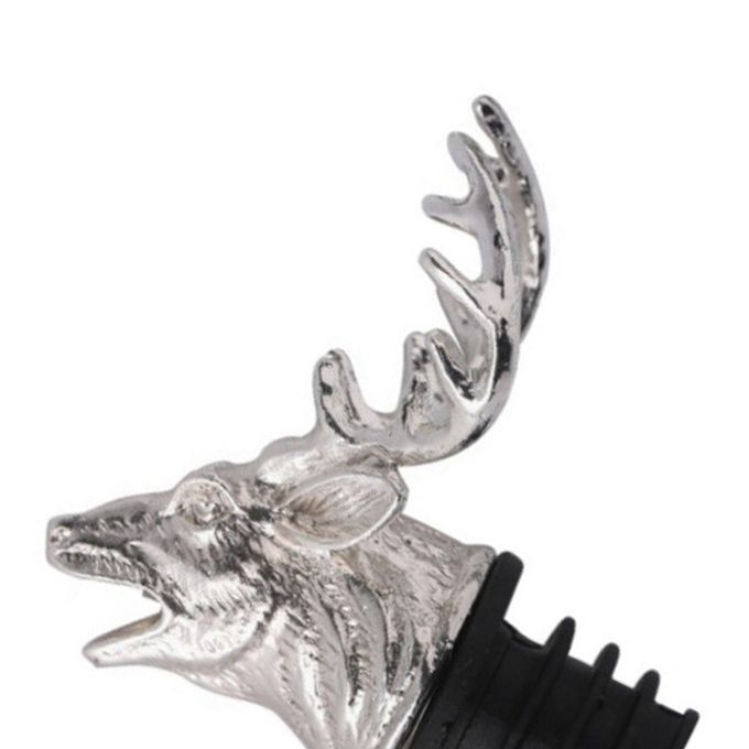 Animal Head-Wine Pourer Spout,Wine Bottle Stopper For Bar Tools Deer
