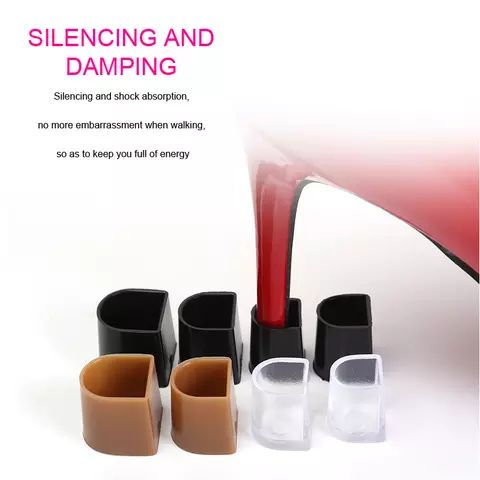 4 Pairs (xs,s,m,L) Of Black Stiletto Heel Protector