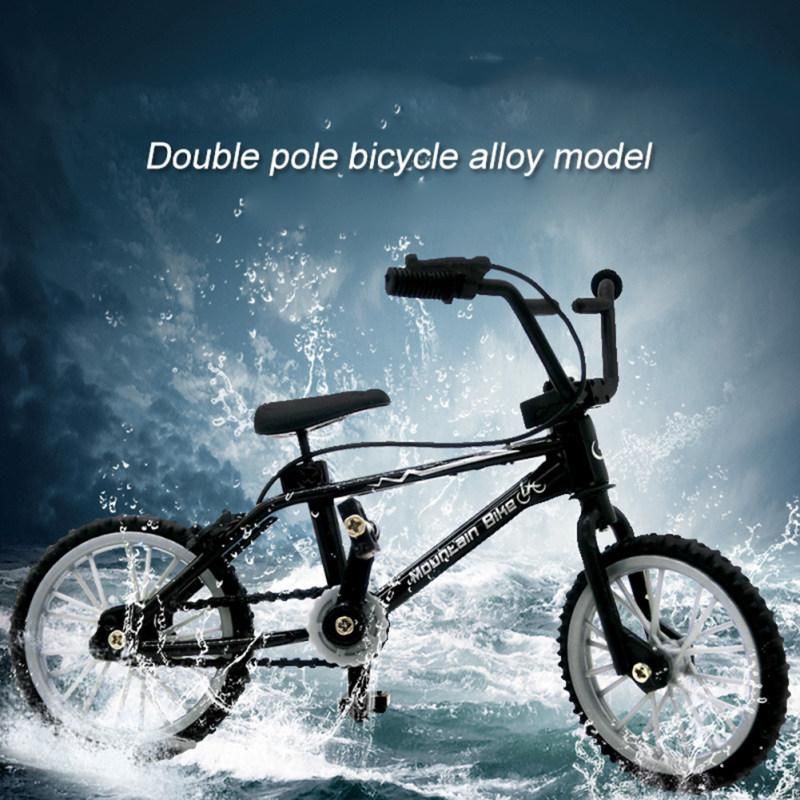 1/18 Diecast Mini Finger Mountain Bike Bicycle Crafts-Black