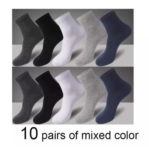 10pairs/ Middle Tube Socks Summer Breathable Men's Socks