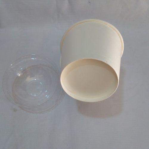 50 Pieces Paper Ice Cream Cups With Dome Lids