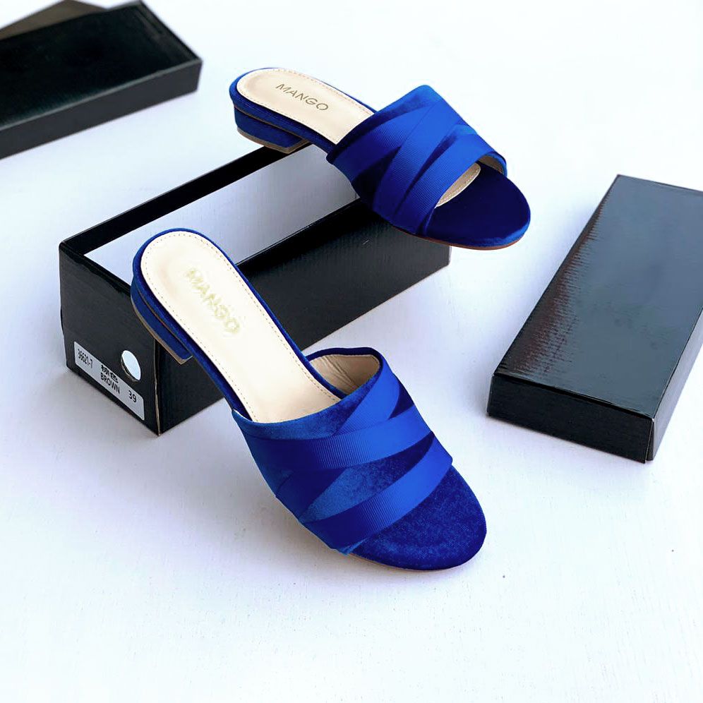 MANGO Quality Ladies Italian Shoes /Blue Colour