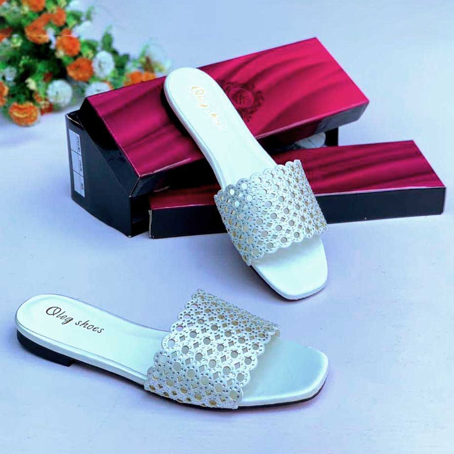 Oleg Quality Ladies Italian Shoes /Silver Colour