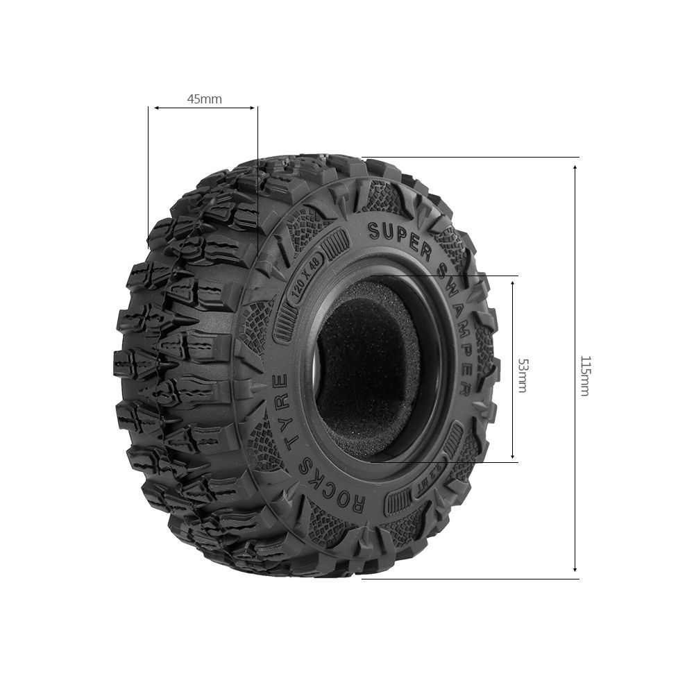 4PCS AX6021 2.2 Inch RC Car Wheel Tire For 1/10 Traxxas Hsp
