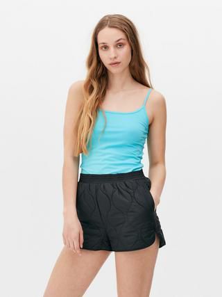 Adjustable Strap Stretch Camisole- Blue