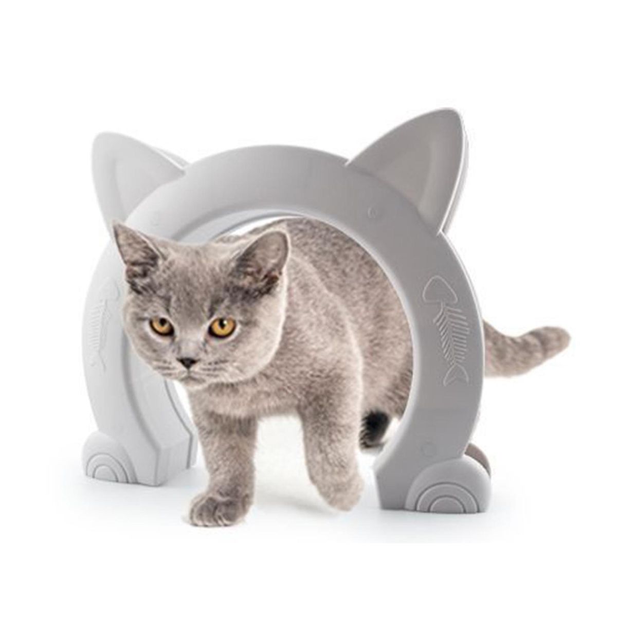Kitten Door Cat Ears Shape Indoor Pet Kitten Puppy Door White