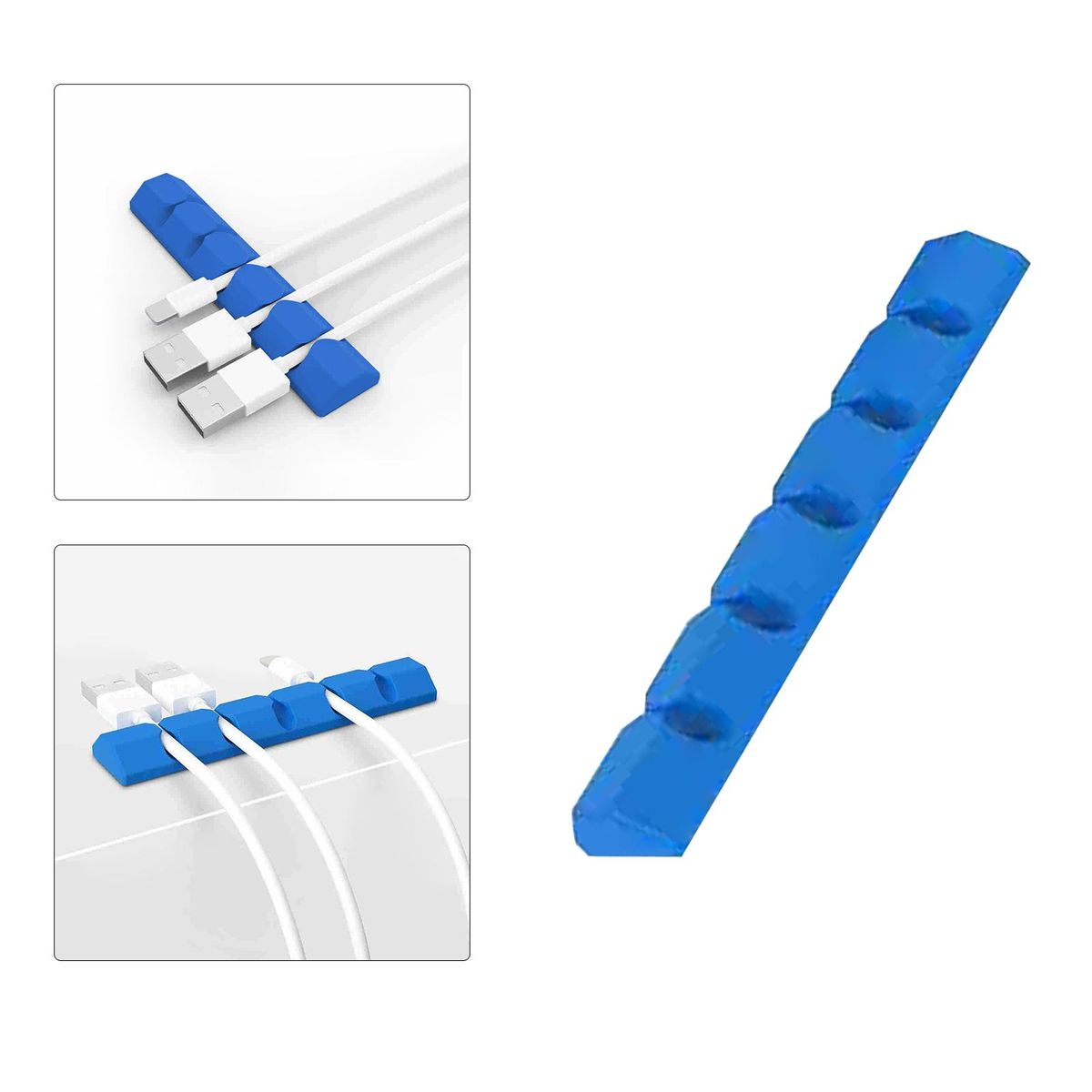 Silicone Cable Clips Cable Organizer Waterproof And Moistureproof Blue