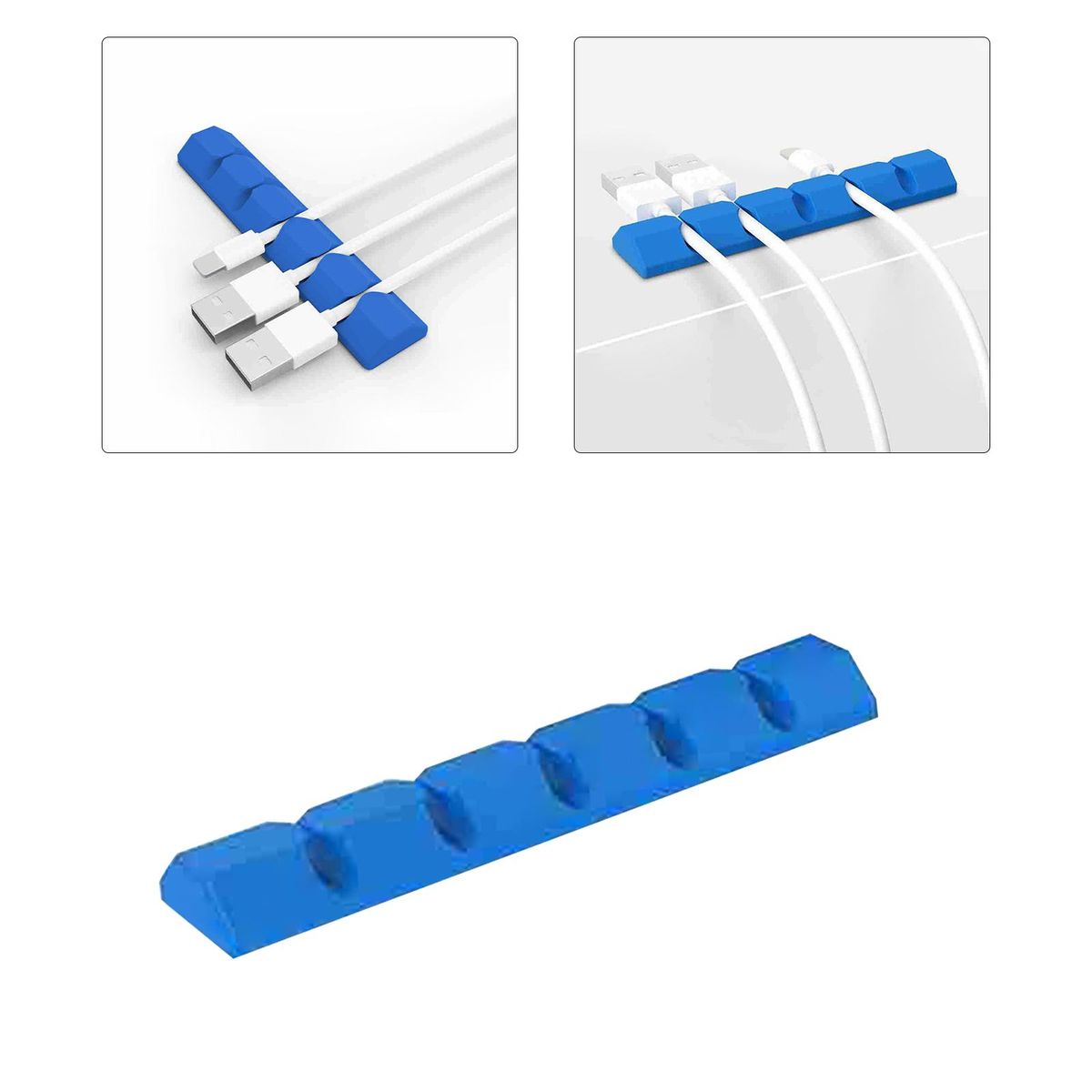 Silicone Cable Clips Cable Organizer Waterproof And Moistureproof Blue