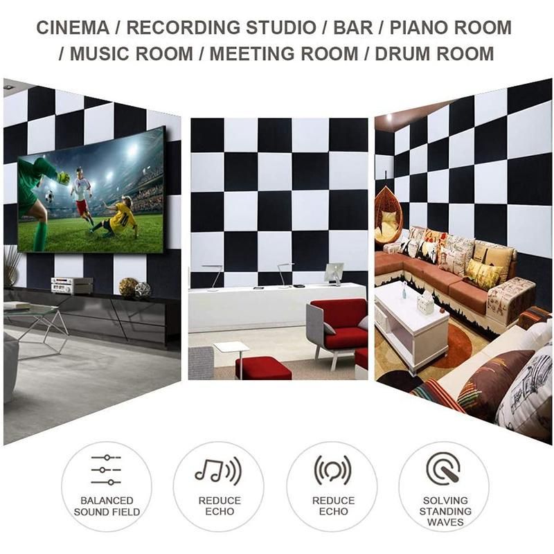 12 Pieces of Acoustic Foam Panels,for Acoustic Treatment of