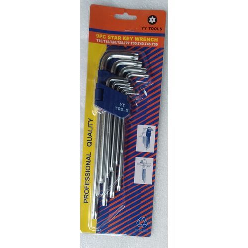 9pc Set Offset Safety Anti Tamper Proof Torx Star Allen Key Bits Wrench Long Arm