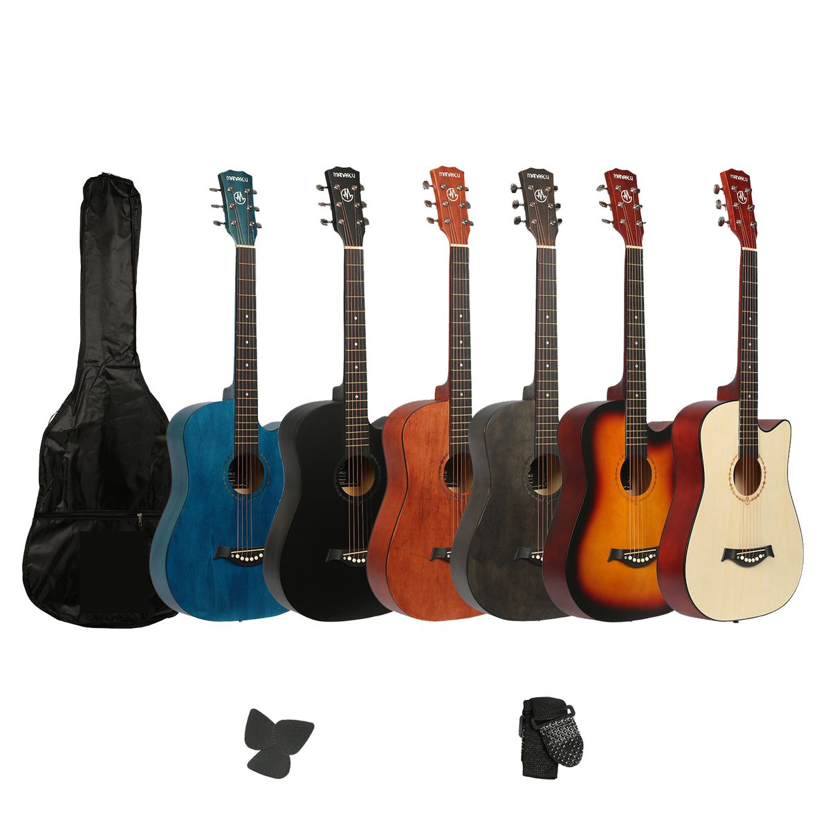 Guitar-41C Box Guitar With Bag, Picks, Guitar Belt