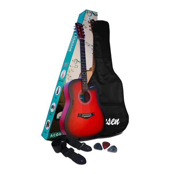 Guitar-41C Box Guitar With Bag, Picks, Guitar Belt