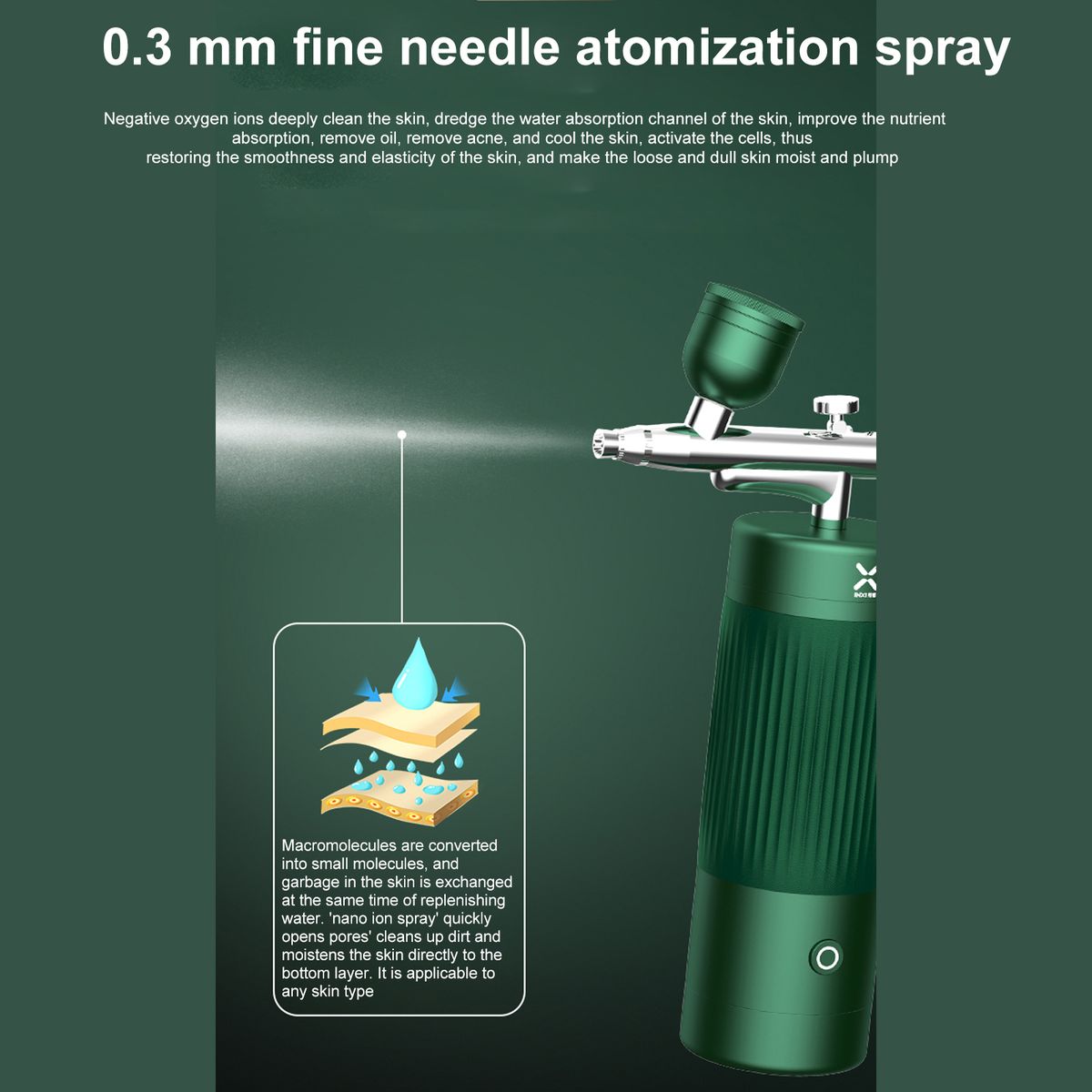 INXI003 Facial Oxygen Machine Airbrush Nano Mist Sprayer